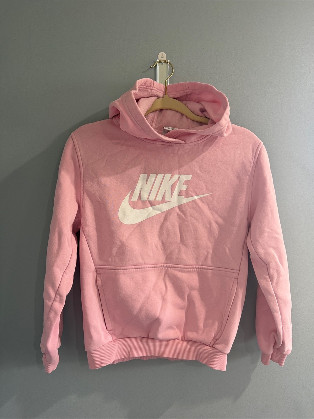 Nike Pink Hoodie with White Swoosh